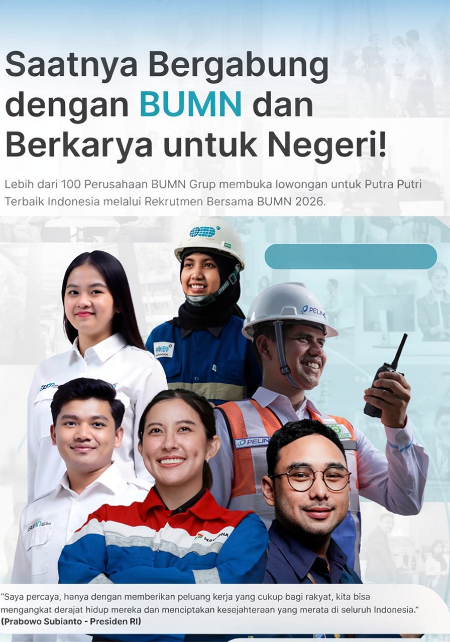 Lowongan Kerja BUMN 2026 - Rekrutmen Bersama BUMN - Tim Profesional BUMN